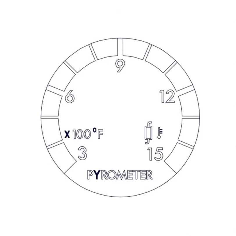 A22-38891-002 GAUGE - PYRO SM FACE BLA
