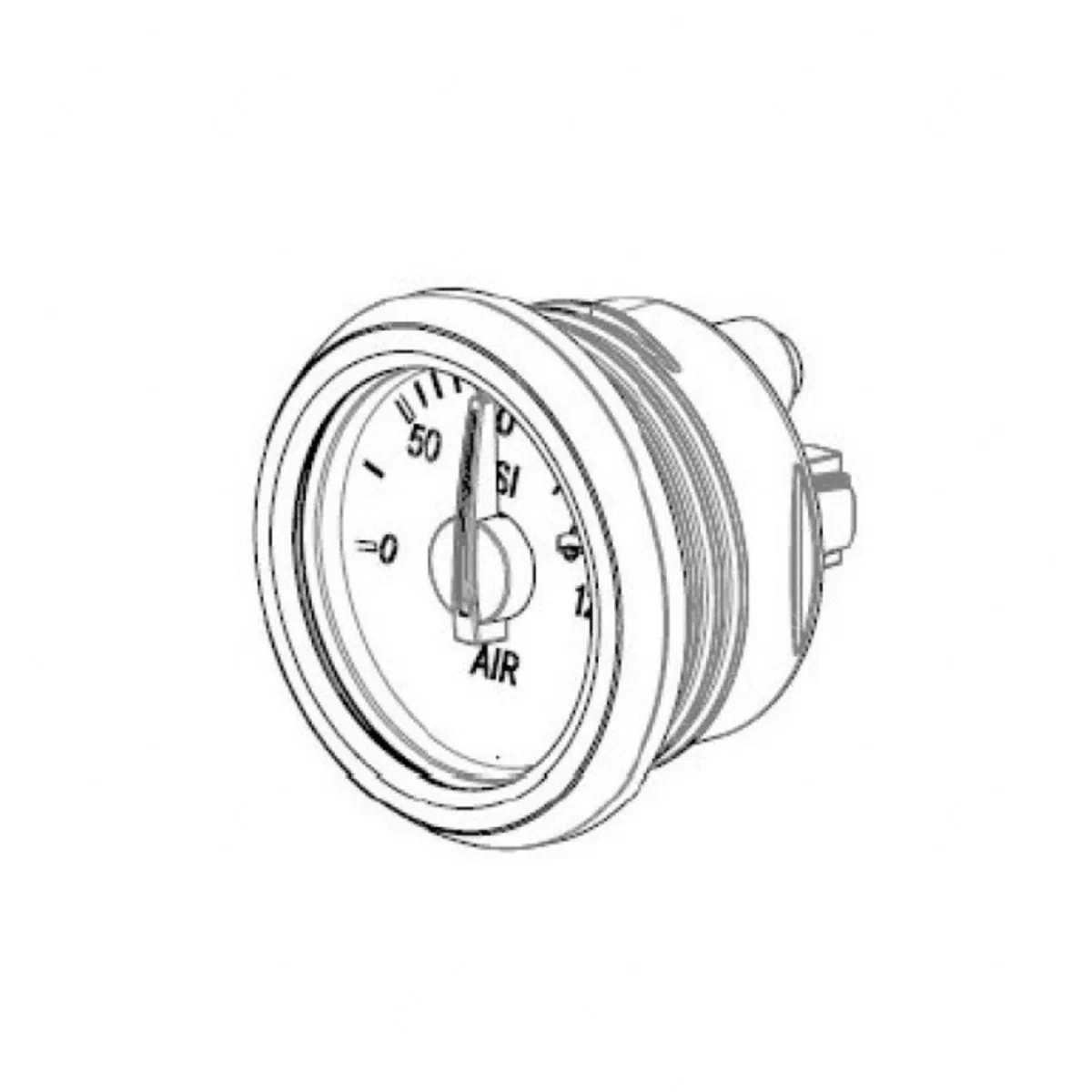 A22-78998-011 GAUGE-TRLR APP,ICUC,BLK,MET