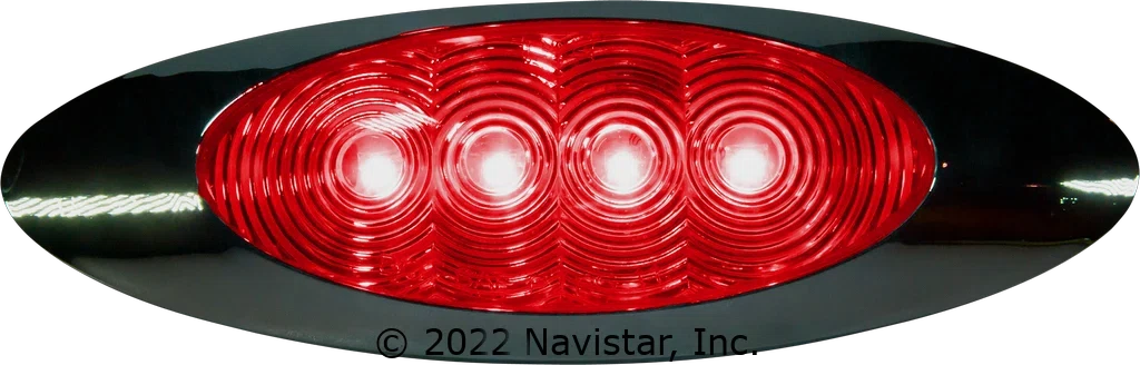 FLTCM60004RC 4 LED, OVAL RED /CLEAR SURFACE