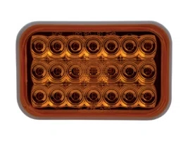 FLTPT50021A 5 AMBER RECTANGULAR P/T, 21 L