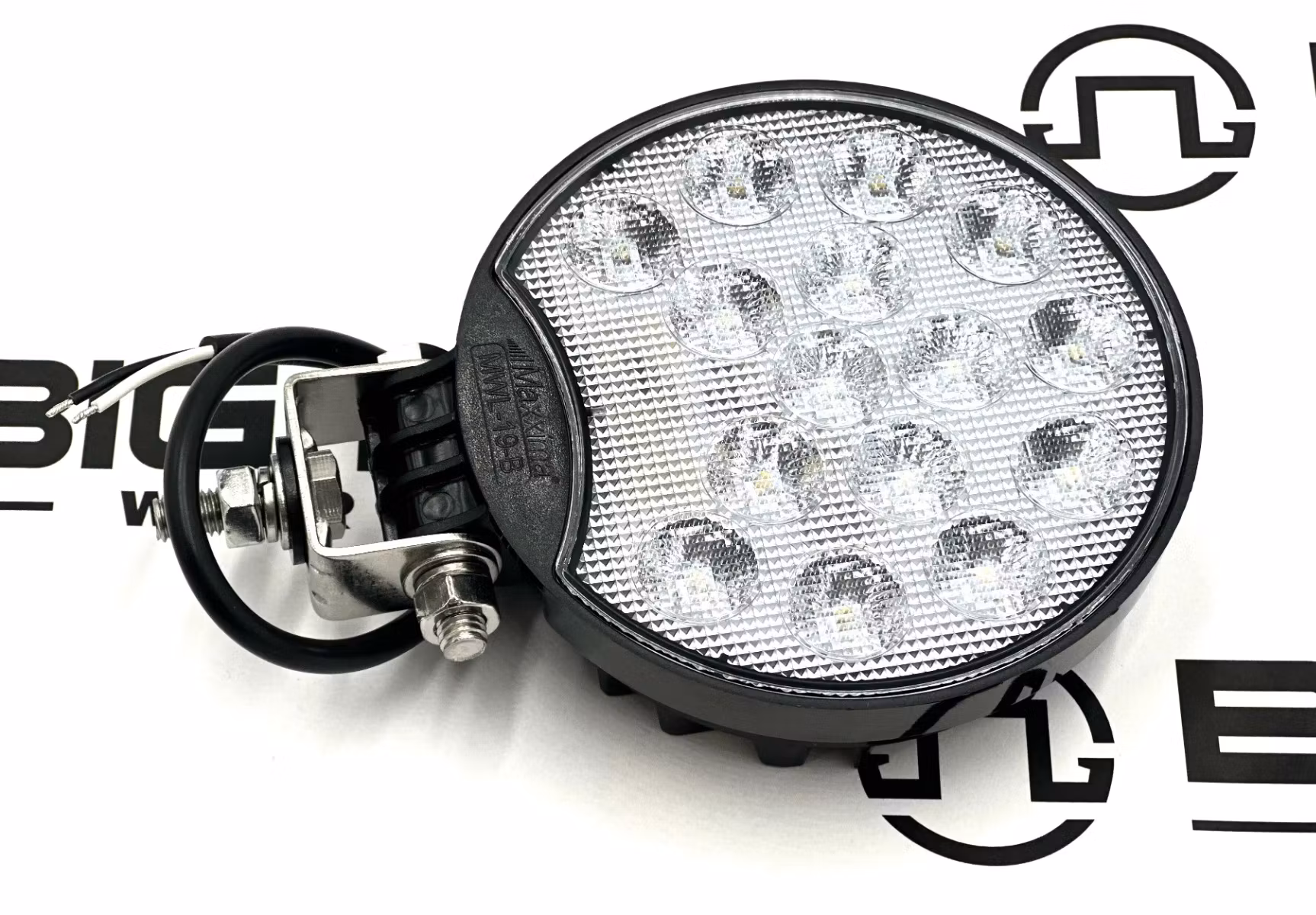 Round 15 LED Black Work Light 675 Lumens 12/24VDC MWL-19-B