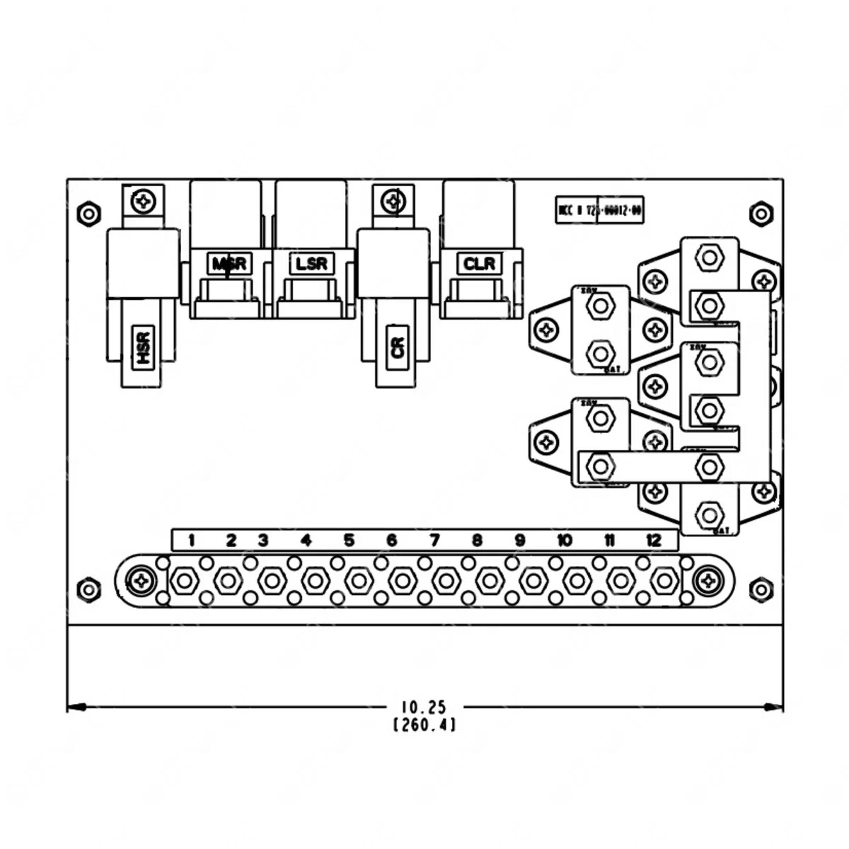TBB 182262 RELAY CONTROL BOARD, A/C STANDARD MCC N