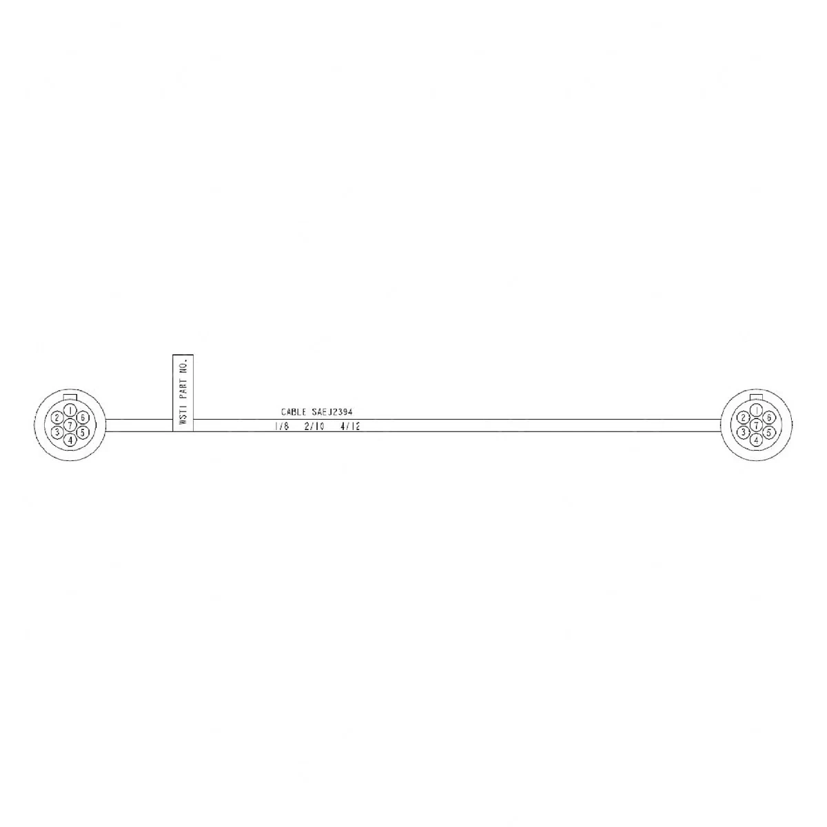 WWS 89104-3404-192 CABLE ASY-7WIRE-PLUG